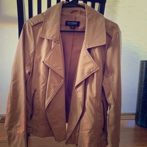 Light brown faux leather jacket